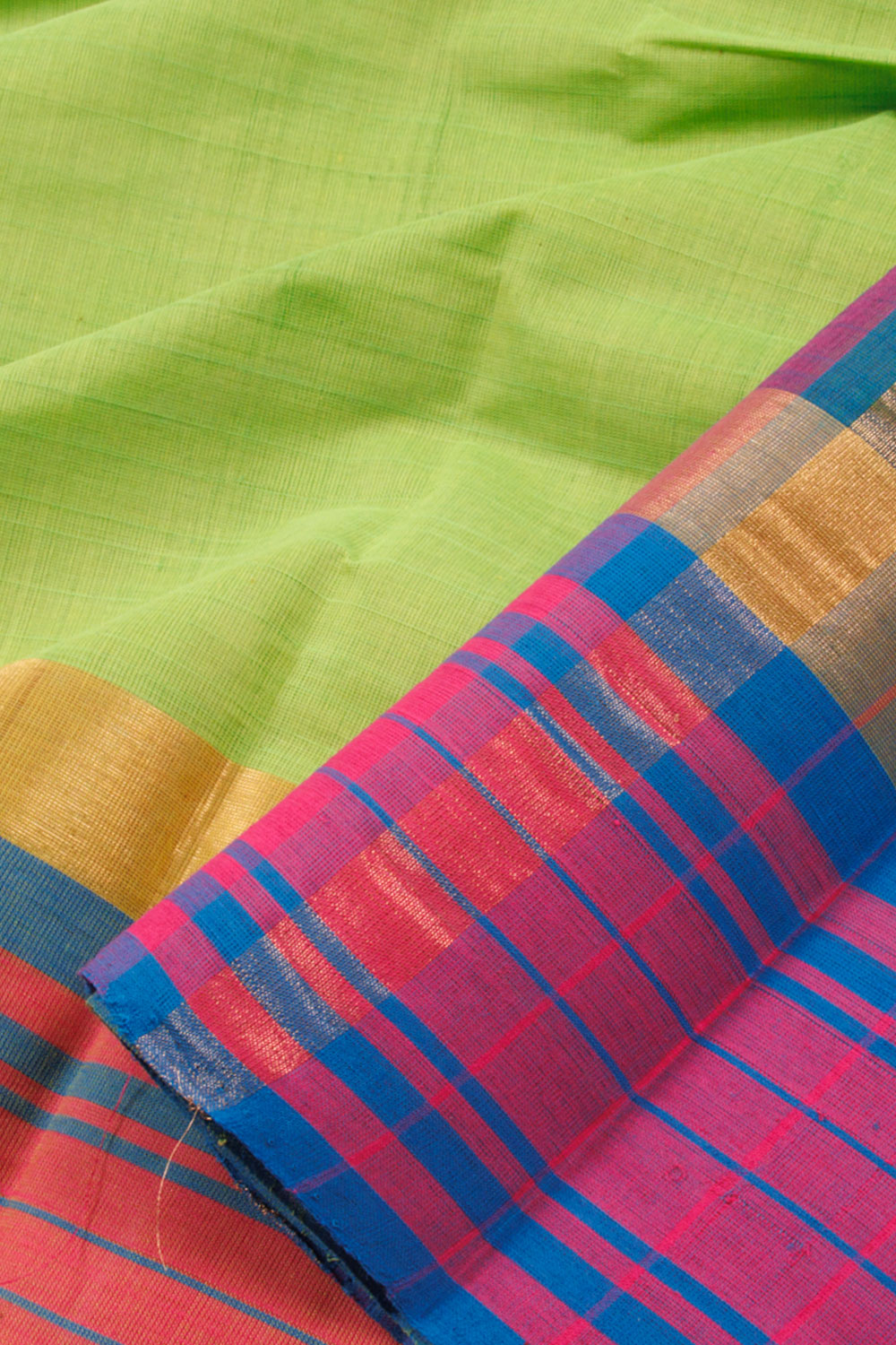 Lawn Green Negamam Cotton Saree 10059959