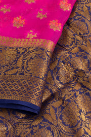 Magenta Handloom Banarasi Chiffon Saree 10061127