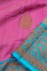Handloom Banarasi Kadhwa Tussar Silk Saree 10061137