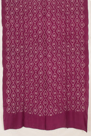 Burgundy Bandhani Mulberry Silk Dupatta 10059158