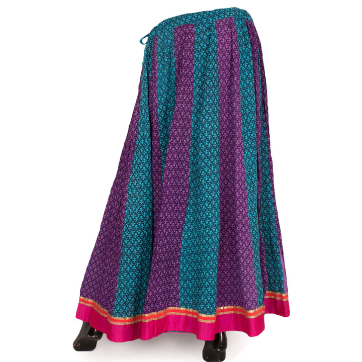 Hand Block Printed Kalidar Cotton Skirt 10055173