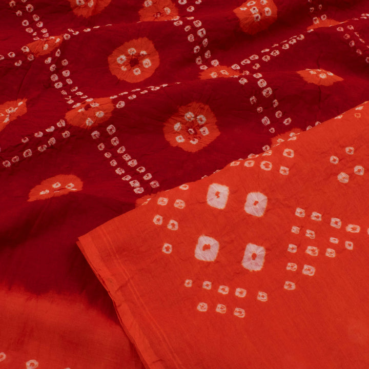 Handcrafted Bandhani Mulmul Cotton Saree 10055016