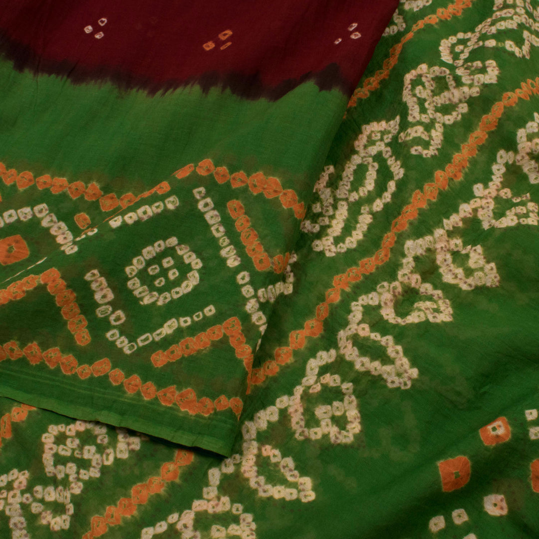 Handcrafted Bandhani Mulmul Cotton Saree 10055017