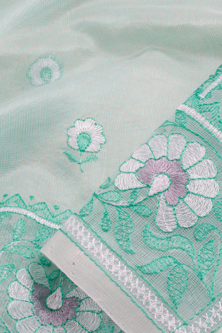 Embroidered Kota Silk Cotton Saree 10060351