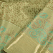 Olive Green Handloom Nakashi Kanjivaram Silk Saree 10057040