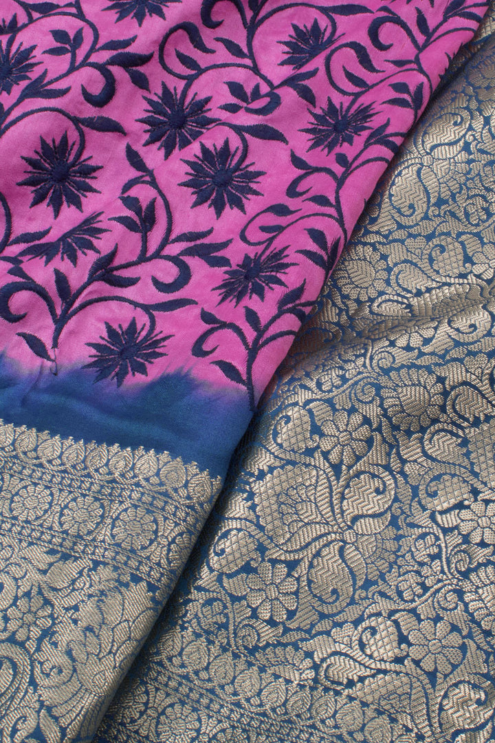 Embroidered Kanjivaram Pure Silk Saree 10058228