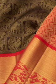 Pure Zari Korvai Jacquard Kanjivaram Silk Saree 10058722