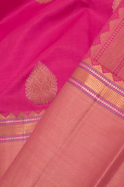 Fuschia Pink Pure Zari Kanjivaram Silk Saree 10059196