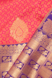 Scarlet Red Pure Zari Kanjivaram Silk Saree 10059198