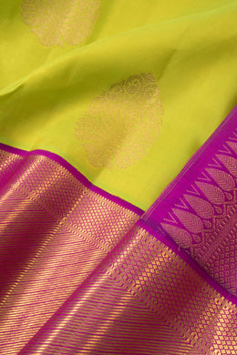 Sheen Green Pure Zari Korvai Kanjivaram Silk Saree 10060011