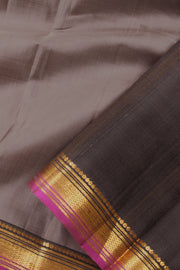 Grey Handloom Pure Zari Kanjivaram Silk Saree 10060046