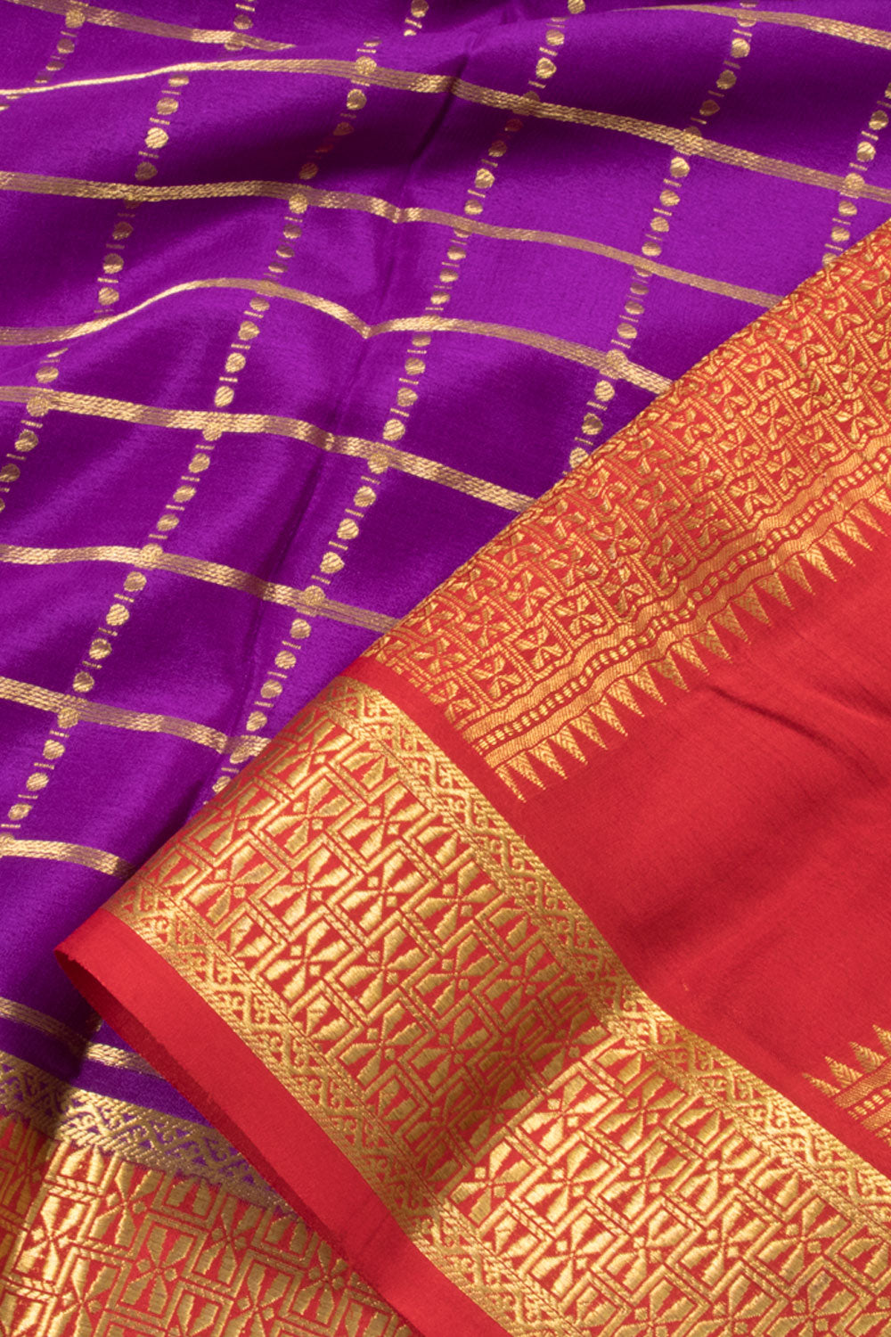 Purple Mysore Crepe Silk Saree 10060226