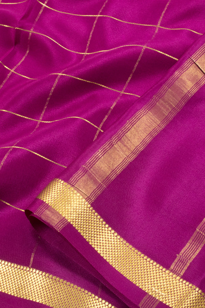 Purple Mysore Crepe Silk Saree 10060230