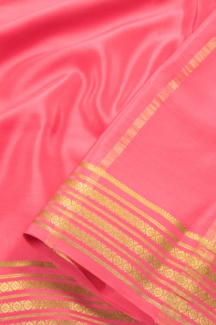 Brink Pink Mysore Crepe Silk Saree 10060241