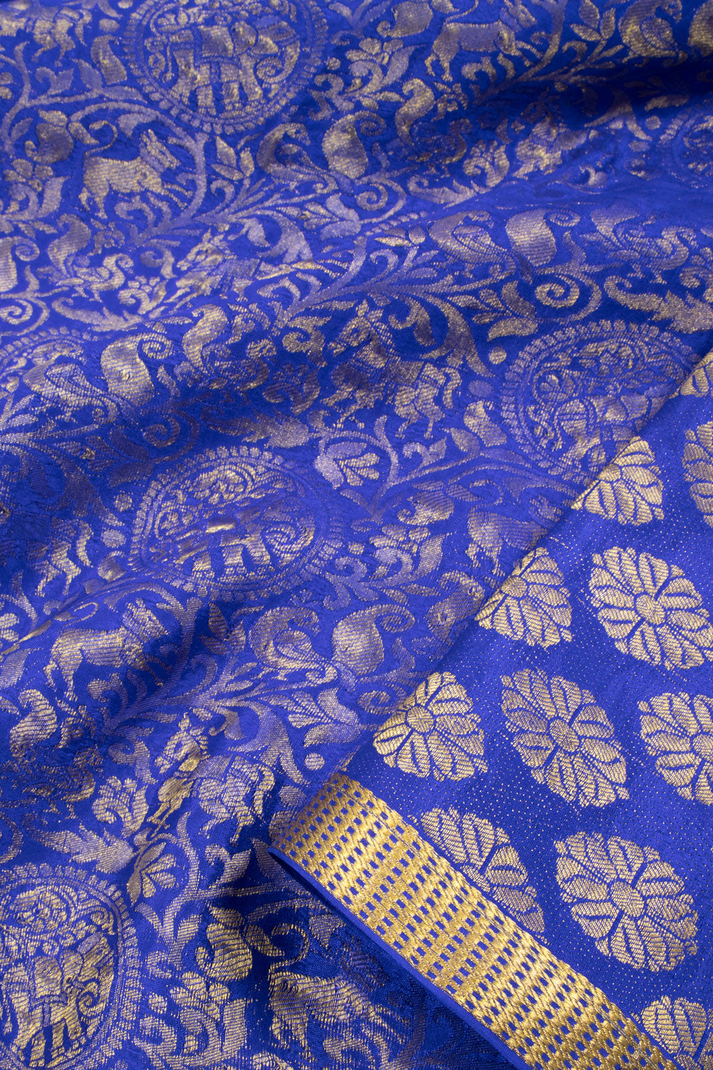 Palatinate Blue Mysore Crepe Silk Saree 10060500