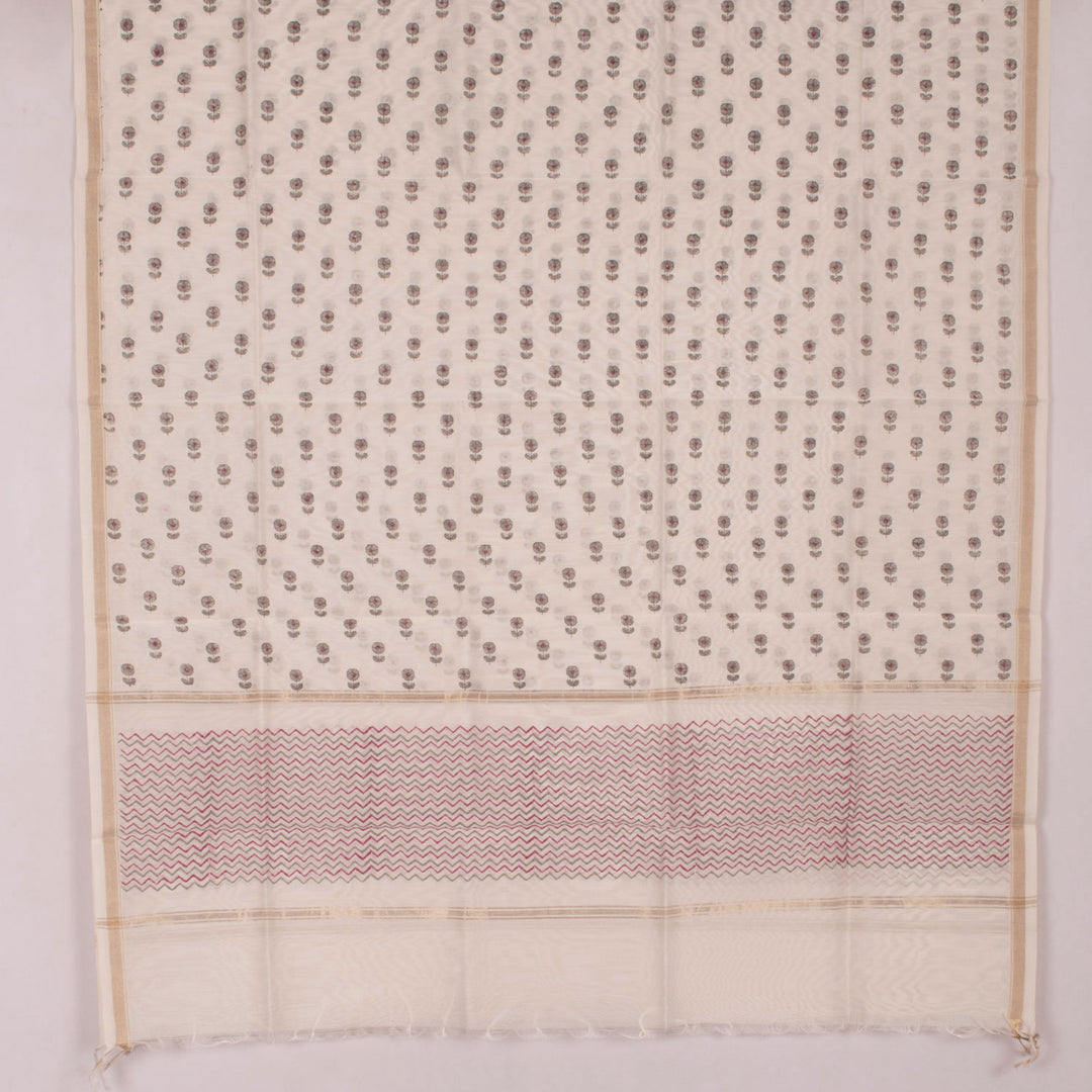 Printed Chanderi Silk Cotton 2 pc Salwar Suit Material 10054792