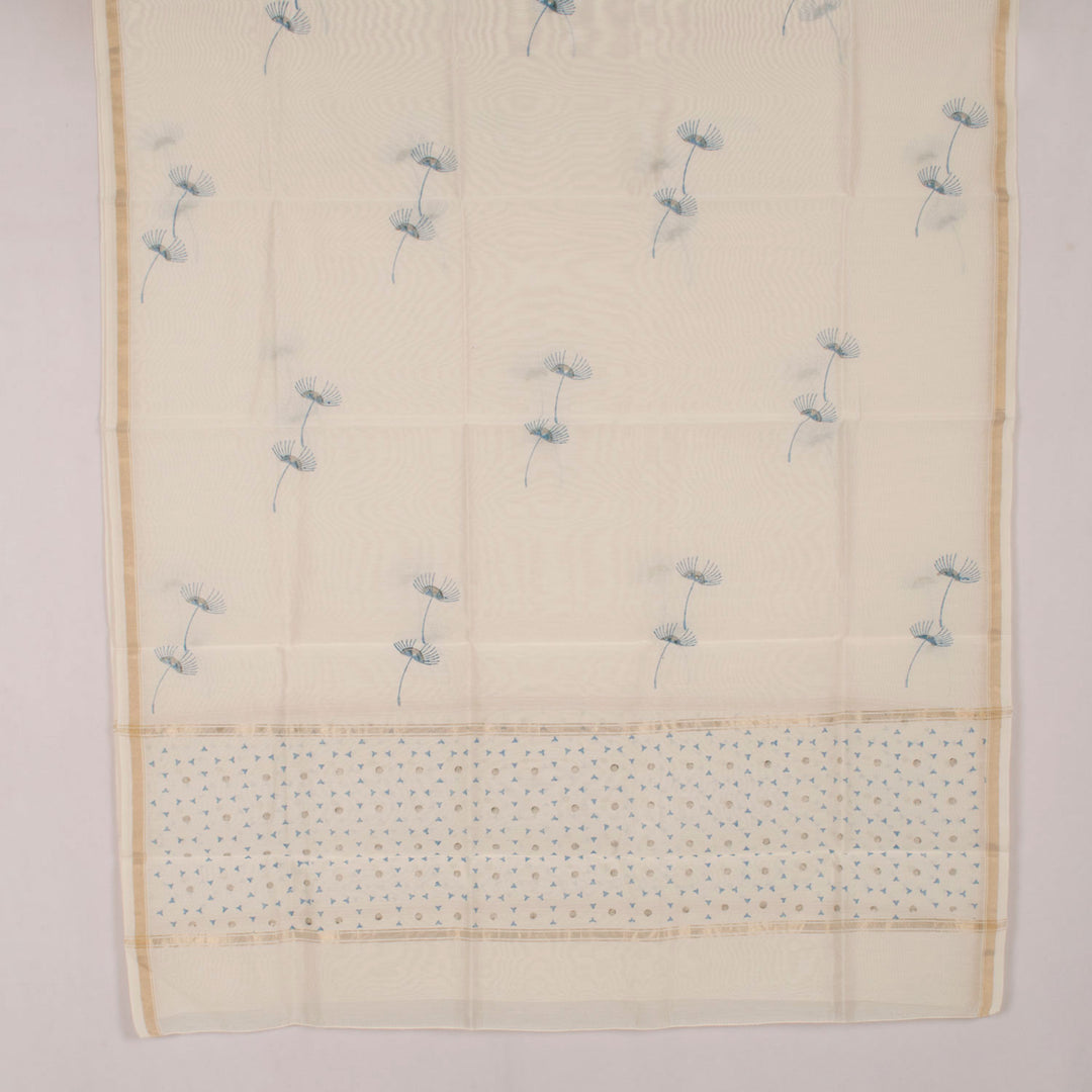 Printed Chanderi Silk Cotton 2 pc Salwar Suit Material 10054794