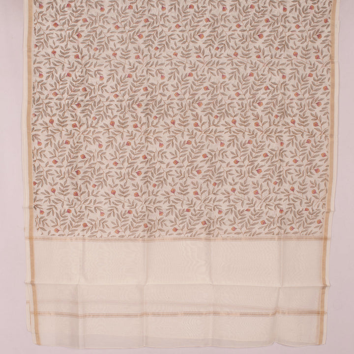 Printed Chanderi Silk Cotton 2 pc Salwar Suit Material 10054799
