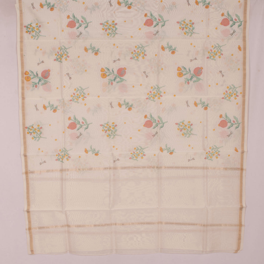 Printed Chanderi Silk Cotton 2 pc Salwar Suit Material 10054803