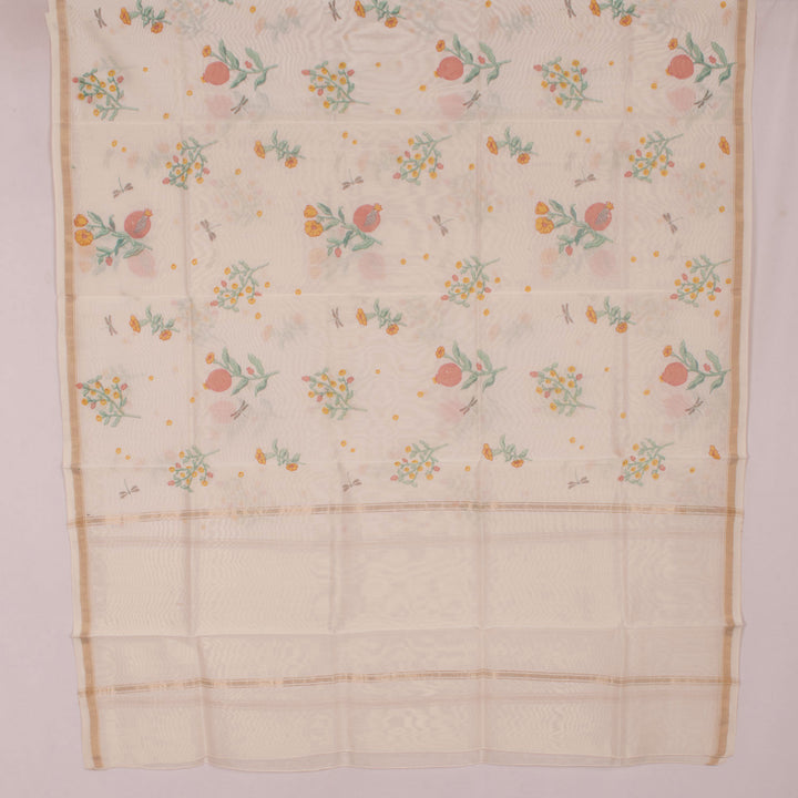 Printed Chanderi Silk Cotton 2 pc Salwar Suit Material 10054803