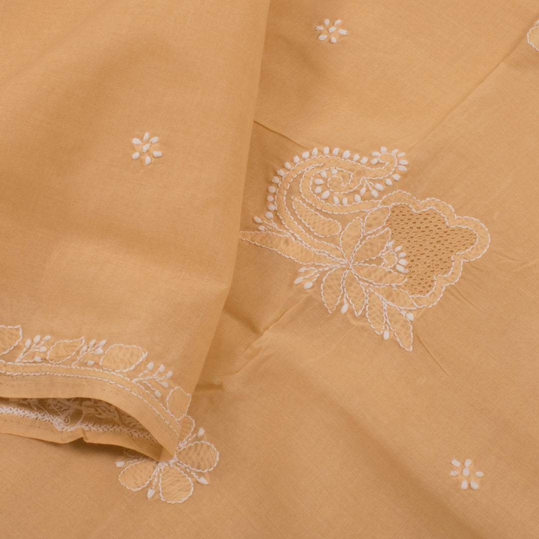 Chikankari Embroidered Cotton Saree 10055264