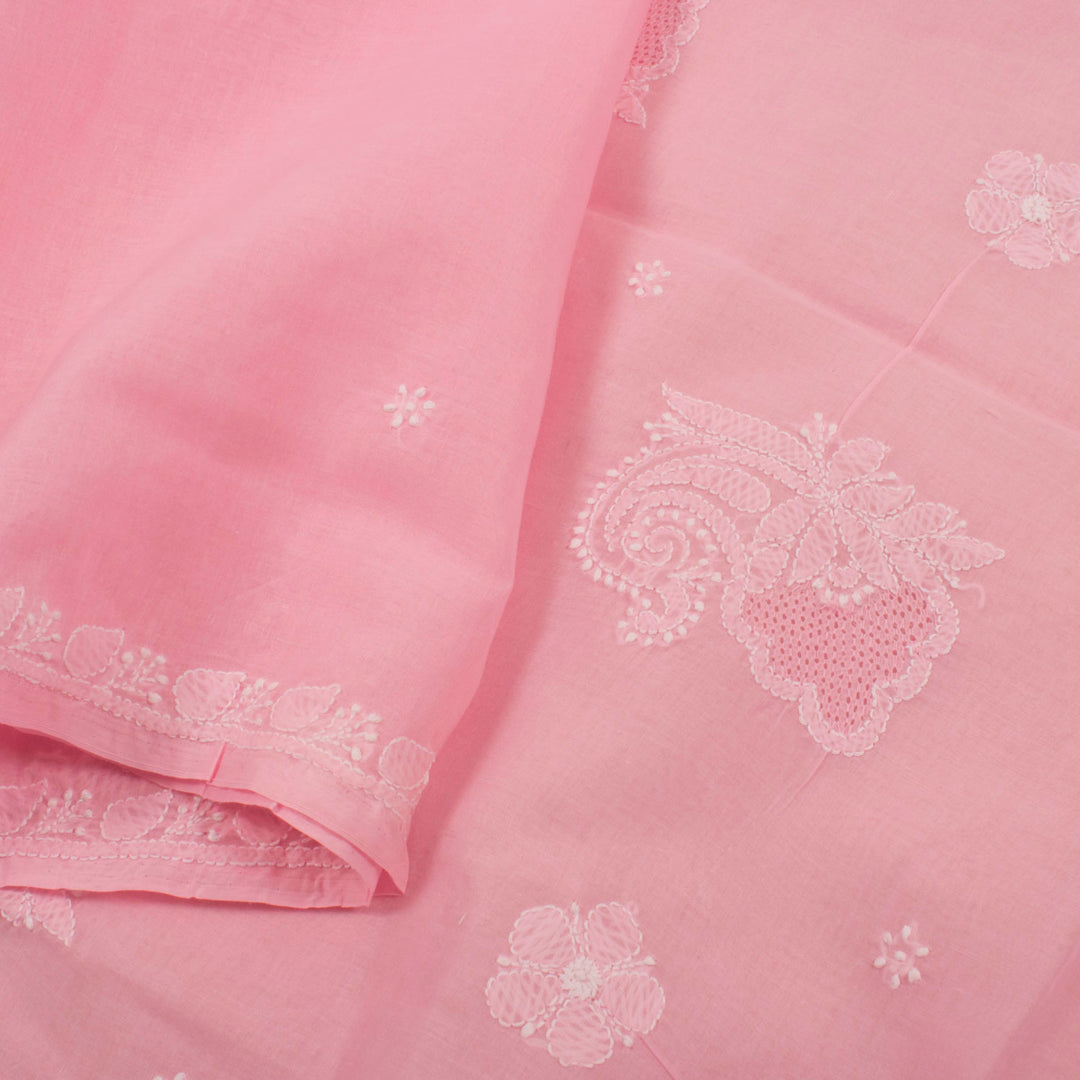 Chikankari Embroidered Cotton Saree 10055265