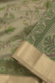 Hand Block Printed Silk Cotton Saree 10059297