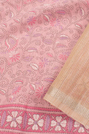 Hand Block Printed Silk Cotton Saree 10059300