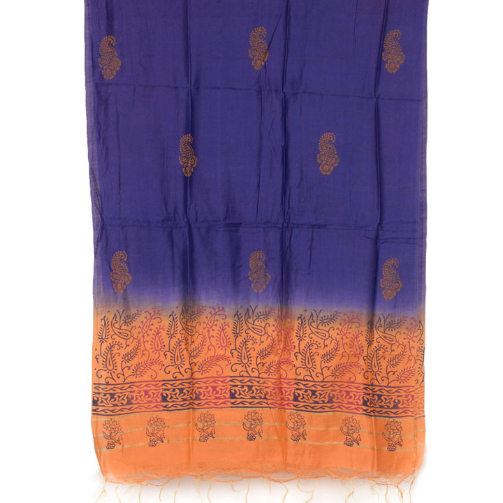 Hand Block Printed Silk Cotton Salwar Suit Material 10055039