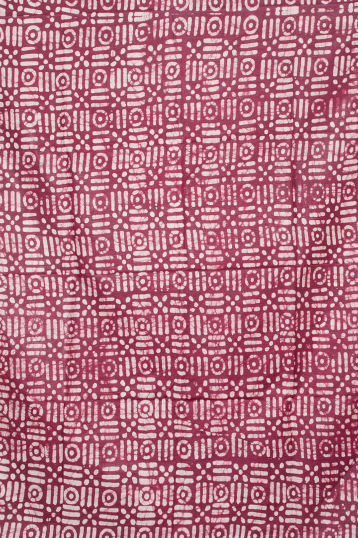 Violet Batik Printed Linen Cotton Salwar Suit Material 10062245