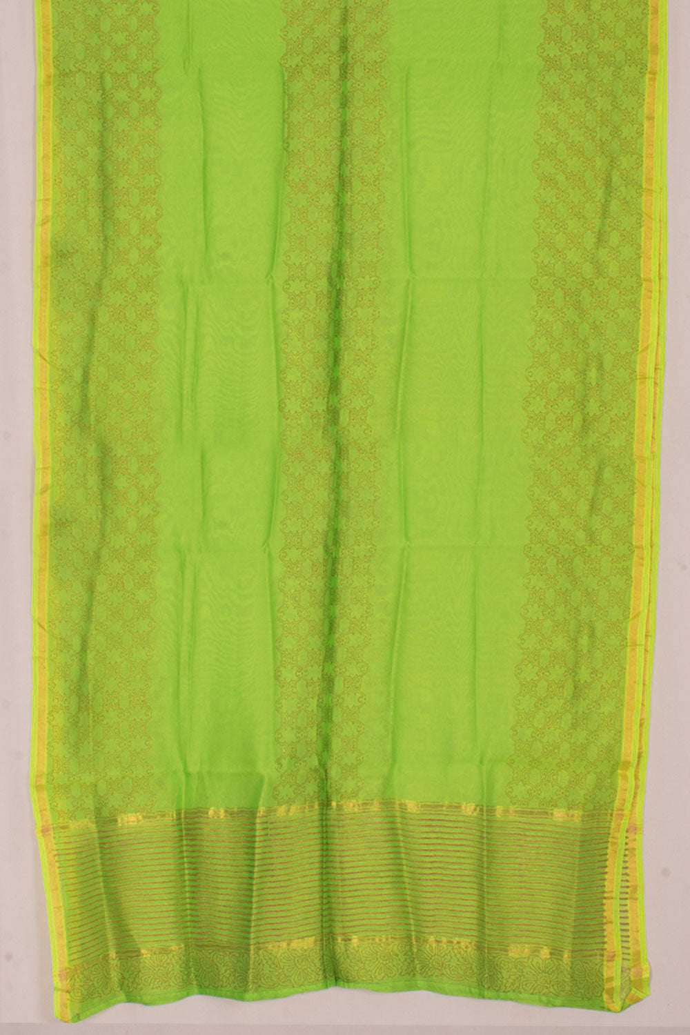 Hand Block Printed Chanderi Silk Cotton Dupatta 10058194
