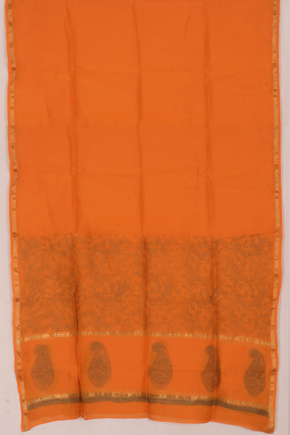 Hand Block Printed Chanderi Silk Cotton Dupatta 10058199