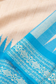 Beige Chhattisgarh Tussar Silk Saree 10059707