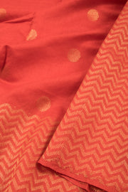 Persimmon Orange Chhattisgarh Tussar Silk Saree 10059715