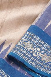 Beige Chhattisgarh Tussar Silk Saree 10059717