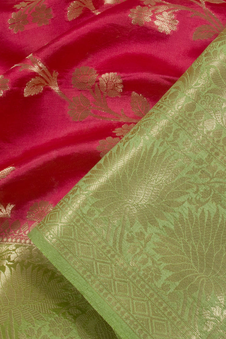 Pink Handloom Banarasi Summer Silk Saree 10061306
