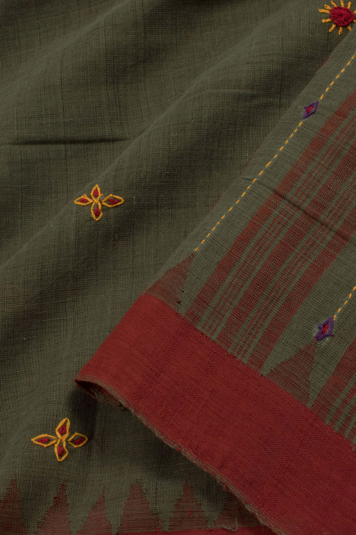 Handloom Natural Dye Khadi Cotton Saree 10058402