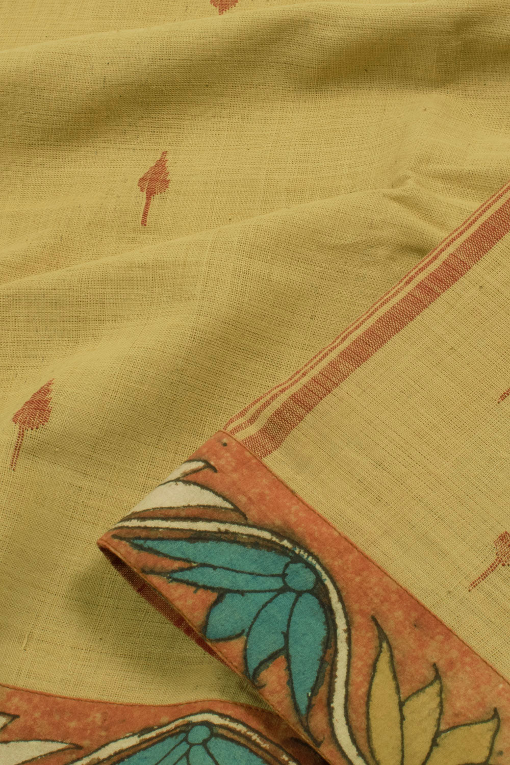 Handloom Natural Dye Khadi Cotton Saree 10058403