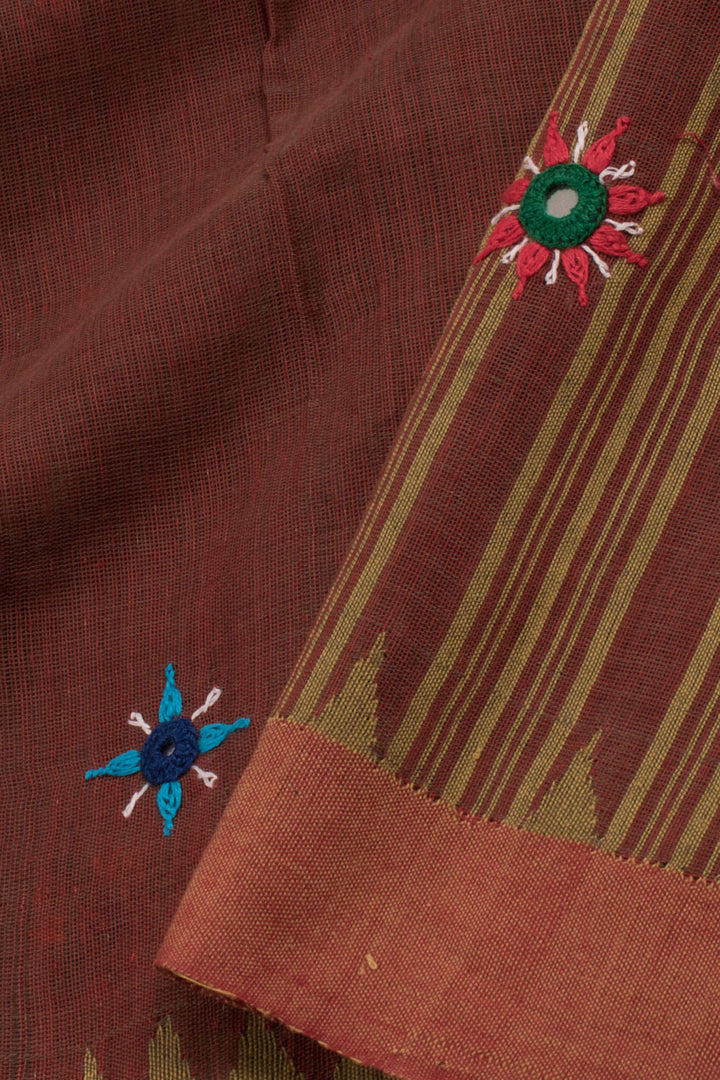 Handloom Natural Dye Khadi Cotton Saree 10058406