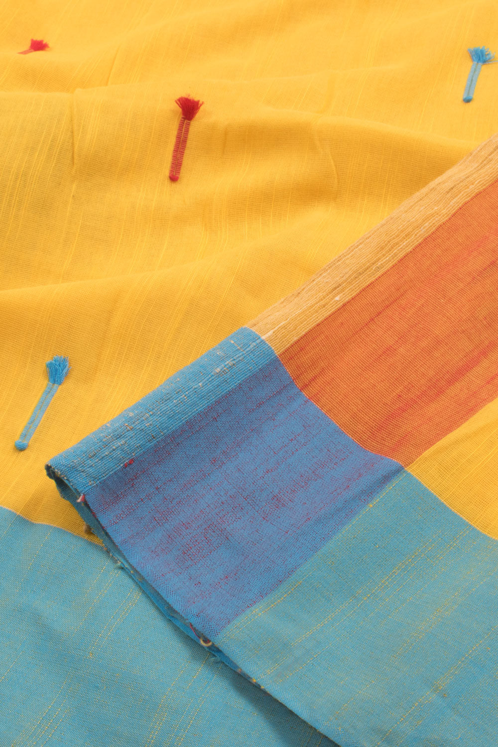 Yellow Bengal Cotton Saree 10059343