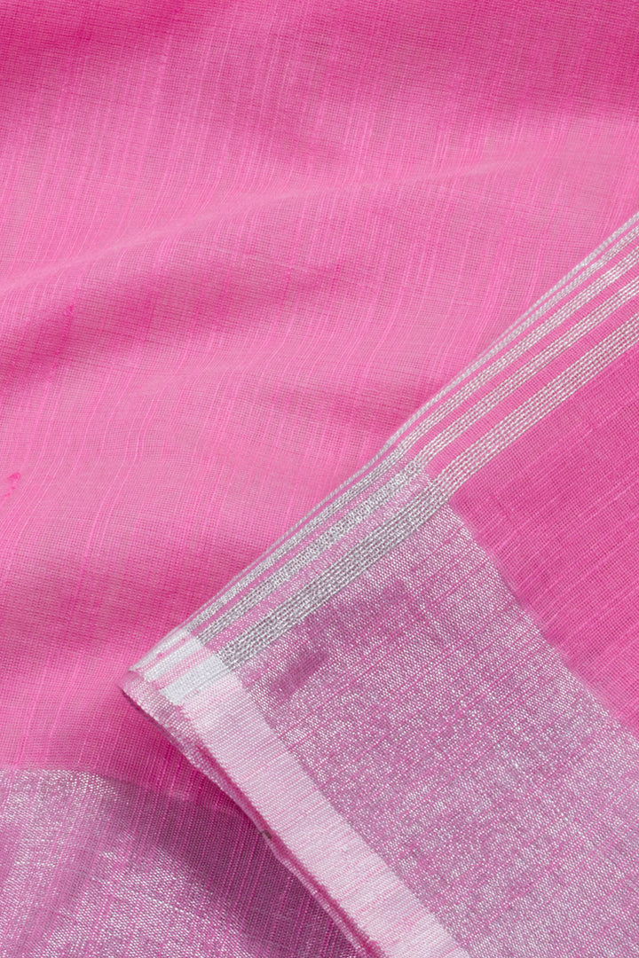 Pink Handloom Bengal Cotton Saree 10061100