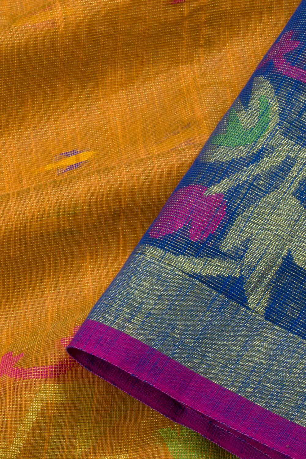 Orange Handloom Bengal Cotton Saree 10061102