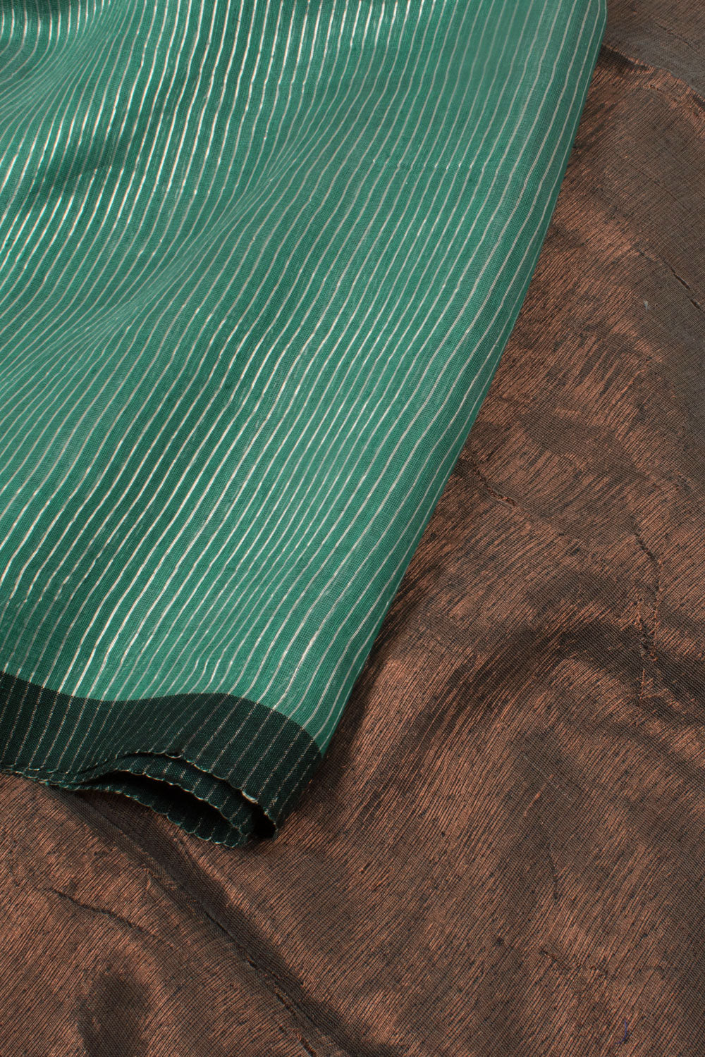 Handloom Striped Linen Silk Saree 10058000