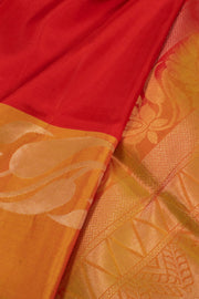 Chilli Red Handloom Kanjivaram Soft Silk Saree 10058395