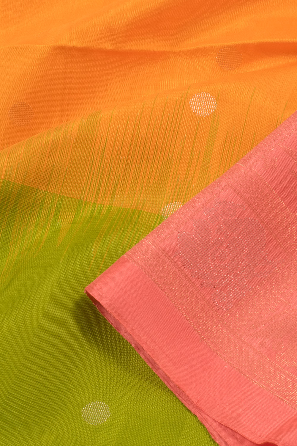 Handloom Borderless Muppagam Kanjivaram Soft Silk Saree 10059473