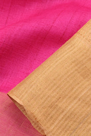 Candy Pink Handloom Tussar Silk Saree 10059491