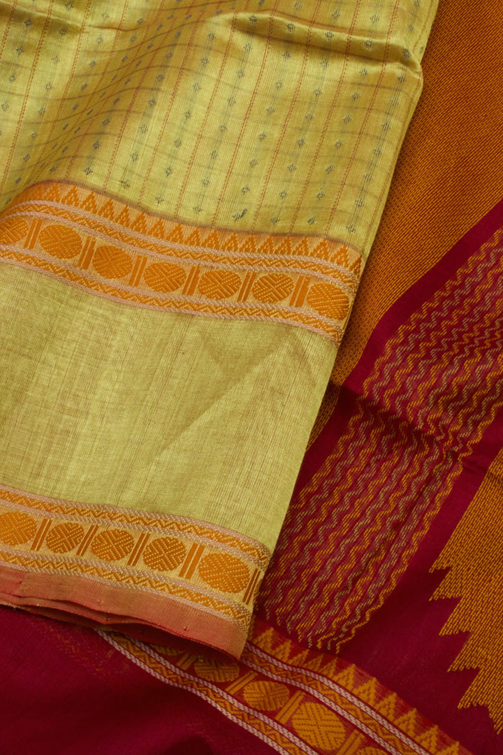 Green Handloom Kanchi Silk Cotton Saree 10061804