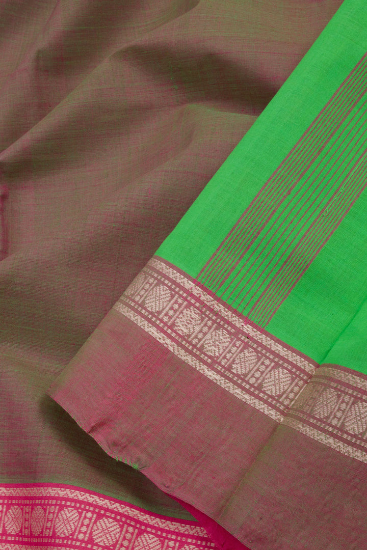 Brown Handloom Kanchi Cotton Saree 10061812