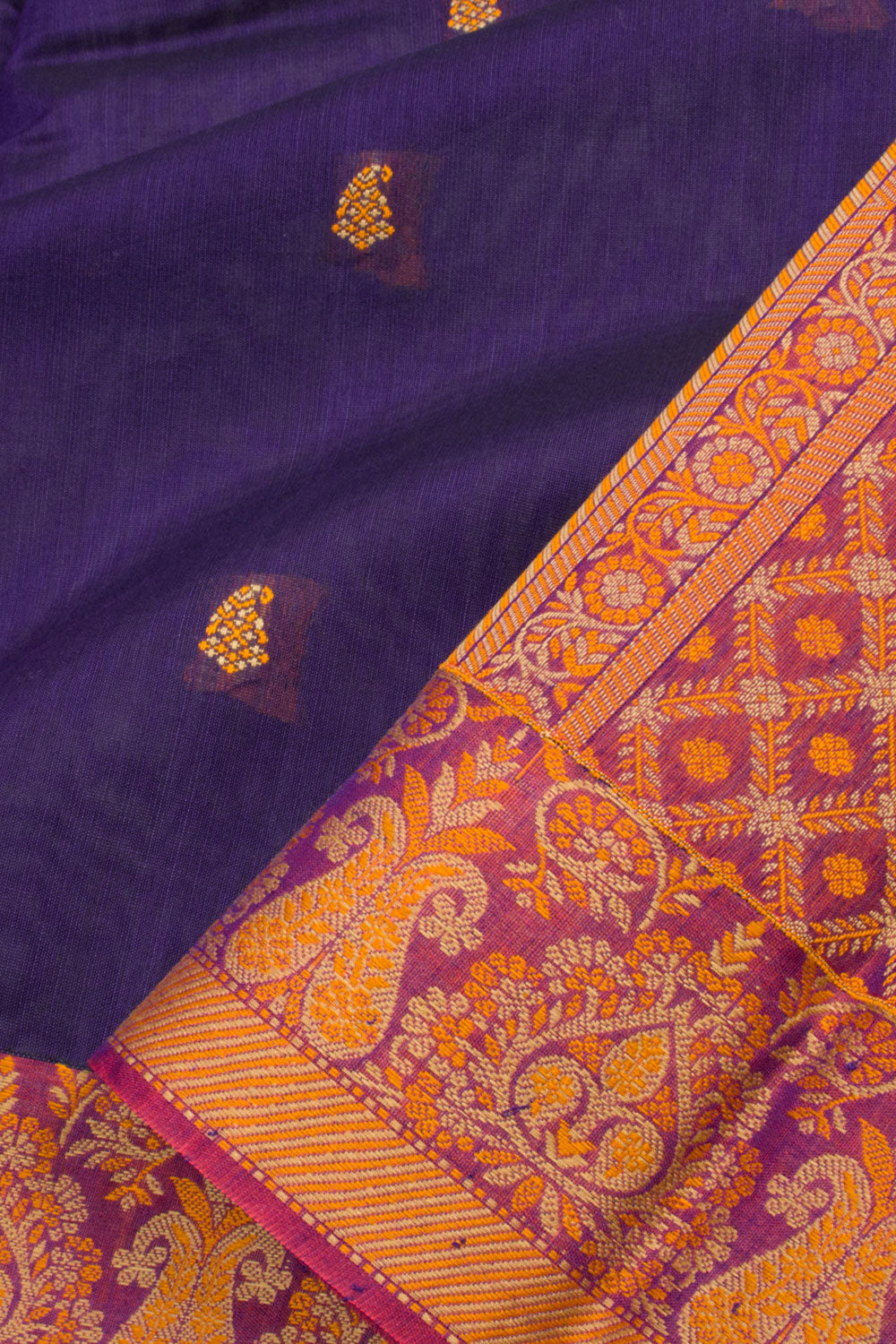 Blue Handloom Kanchi Silk Cotton Saree  10061822