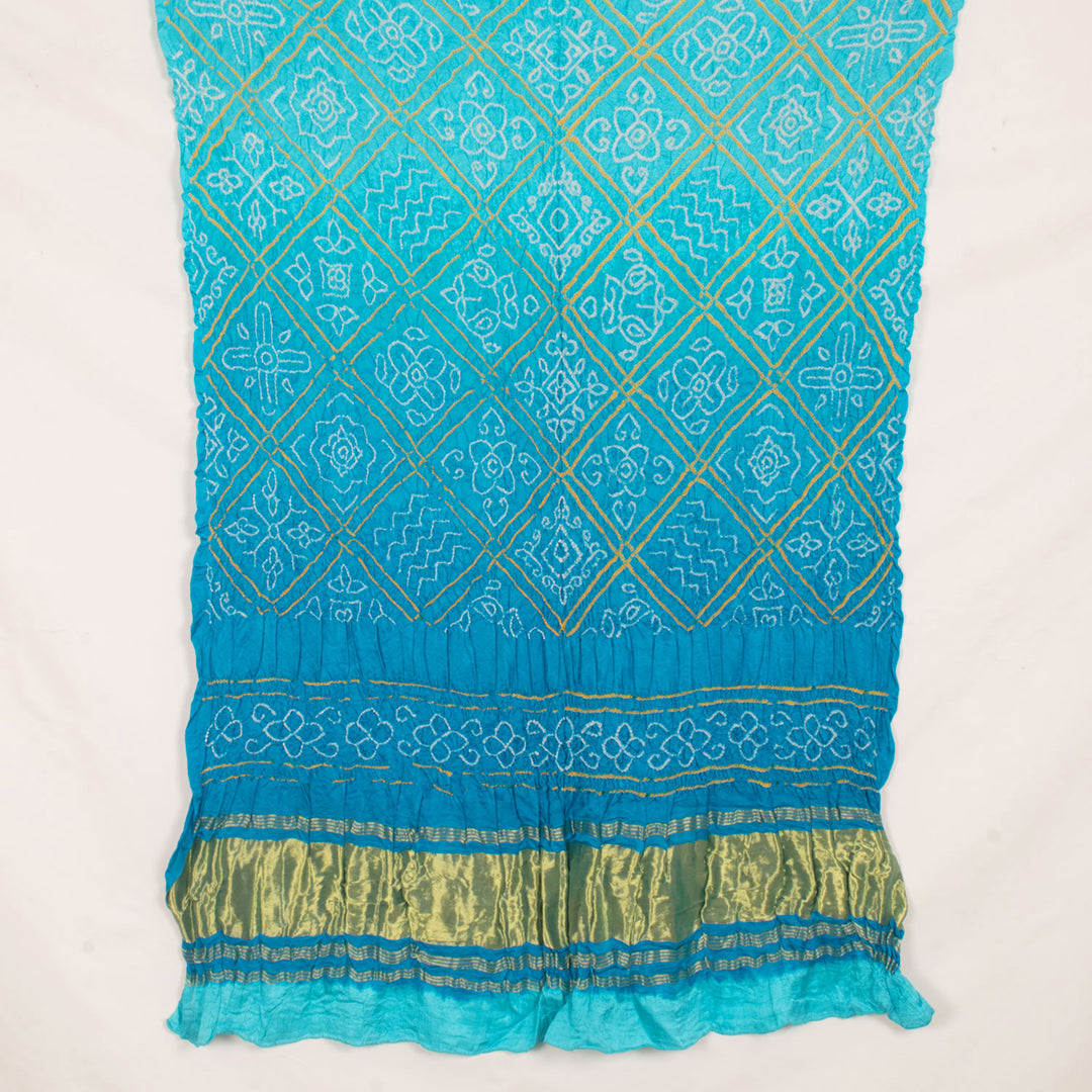 Handcrafted Bandhani Ombre Dyed Gajji Silk Dupatta 10056147